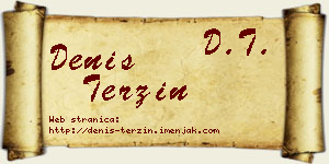 Denis Terzin vizit kartica